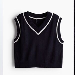 H&M navy v neck sweater vest